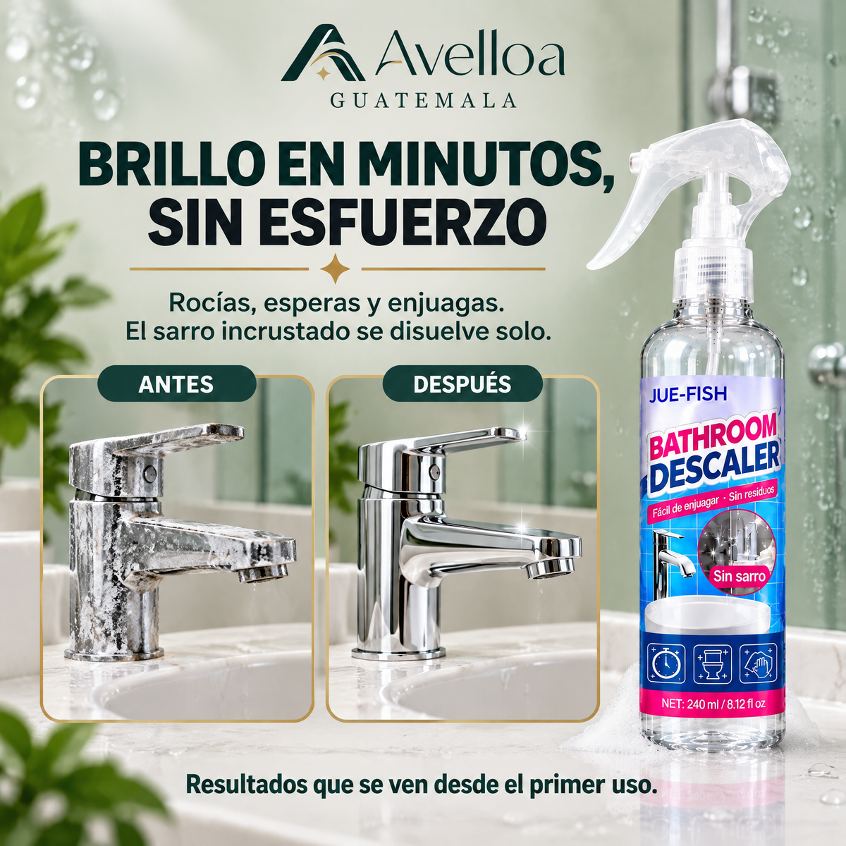 Espuma antisarro para baño — Avelloa Guatemala