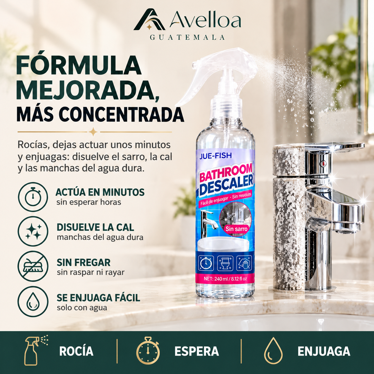 Espuma antisarro para baño — Avelloa Guatemala