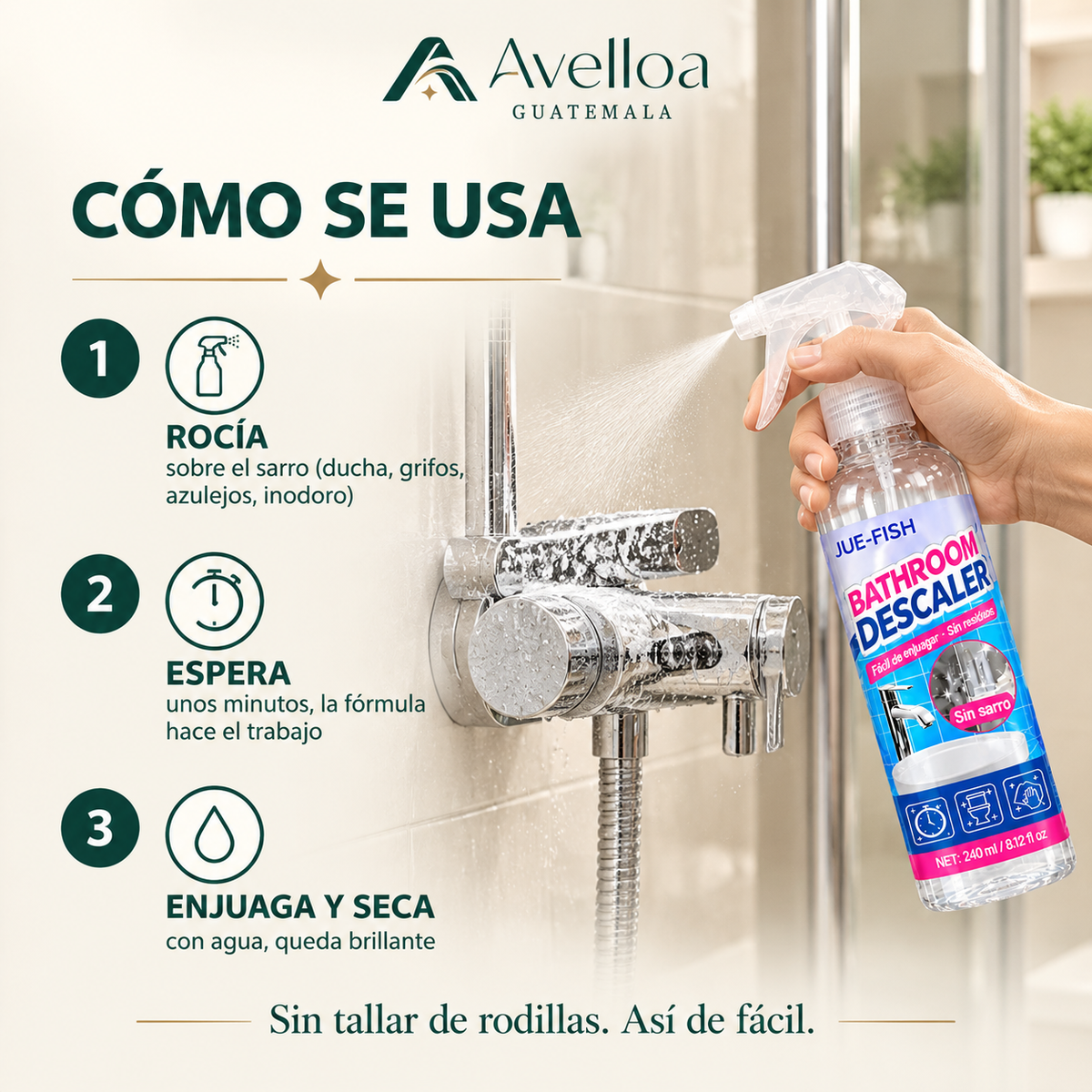 Espuma antisarro para baño — Avelloa Guatemala