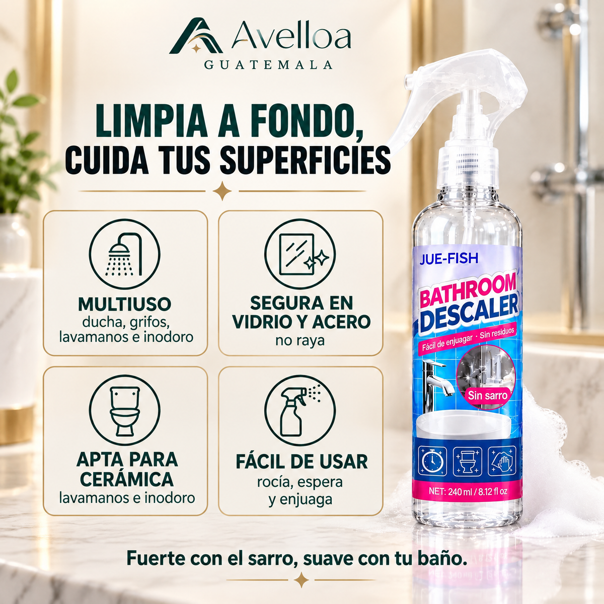 Espuma antisarro para baño — Avelloa Guatemala