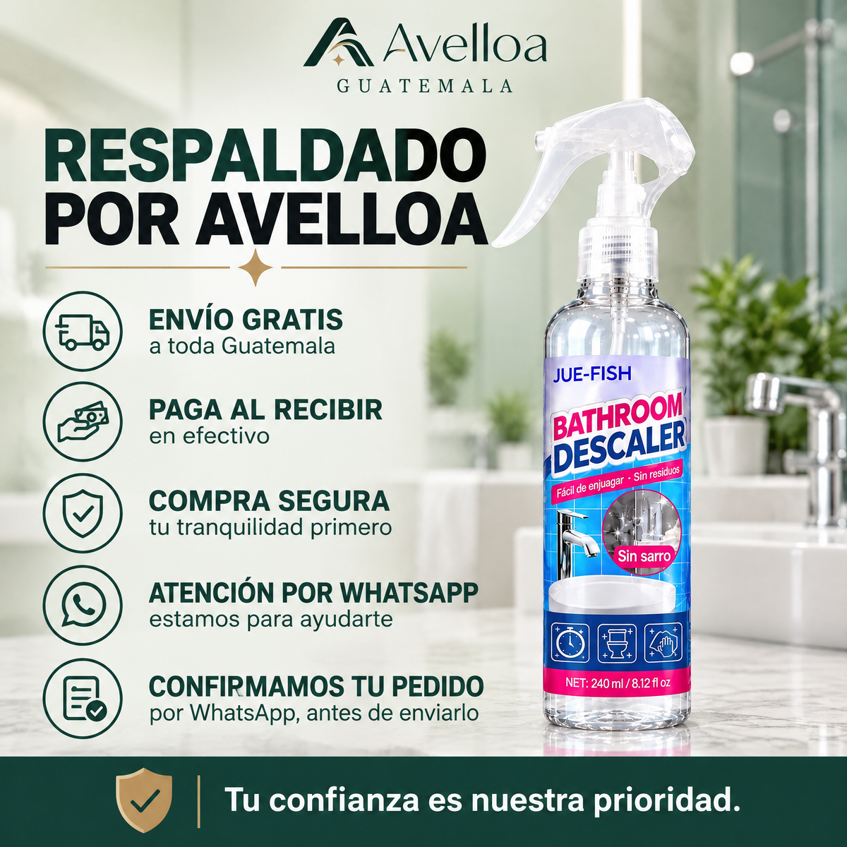 Espuma antisarro para baño — Avelloa Guatemala